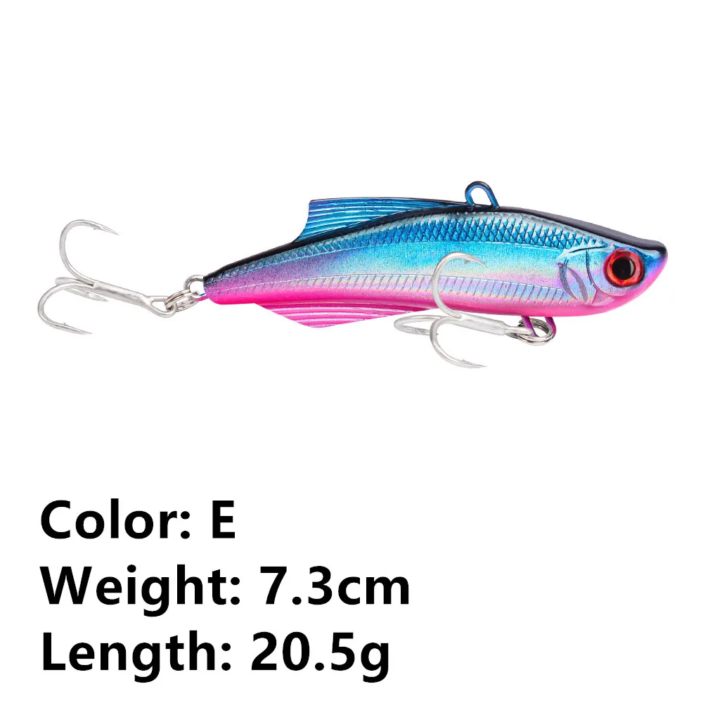 1 шт./Пресноводная Троллинг VIB sequin fish bait7.3cm/20g рыболовные снасти 6 цветов твердая приманка Дайвинг вращение шум джиг воблер - Цвет: 5