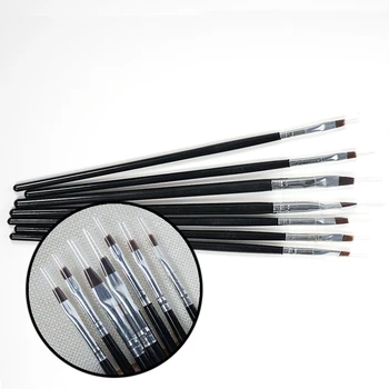 

7 pcs Acrylic Nail Brushes UV Gel Polish Manicure Tools Instruments Polish Set Kit Painting M03344 Manicure Brushes Nail Dr Z1J8