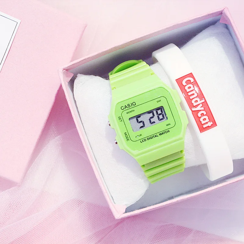 Детские маленькие квадратные настольные часы с силиконовым ремешком, спортивные цифровые наручные часы, подарок на день рождения