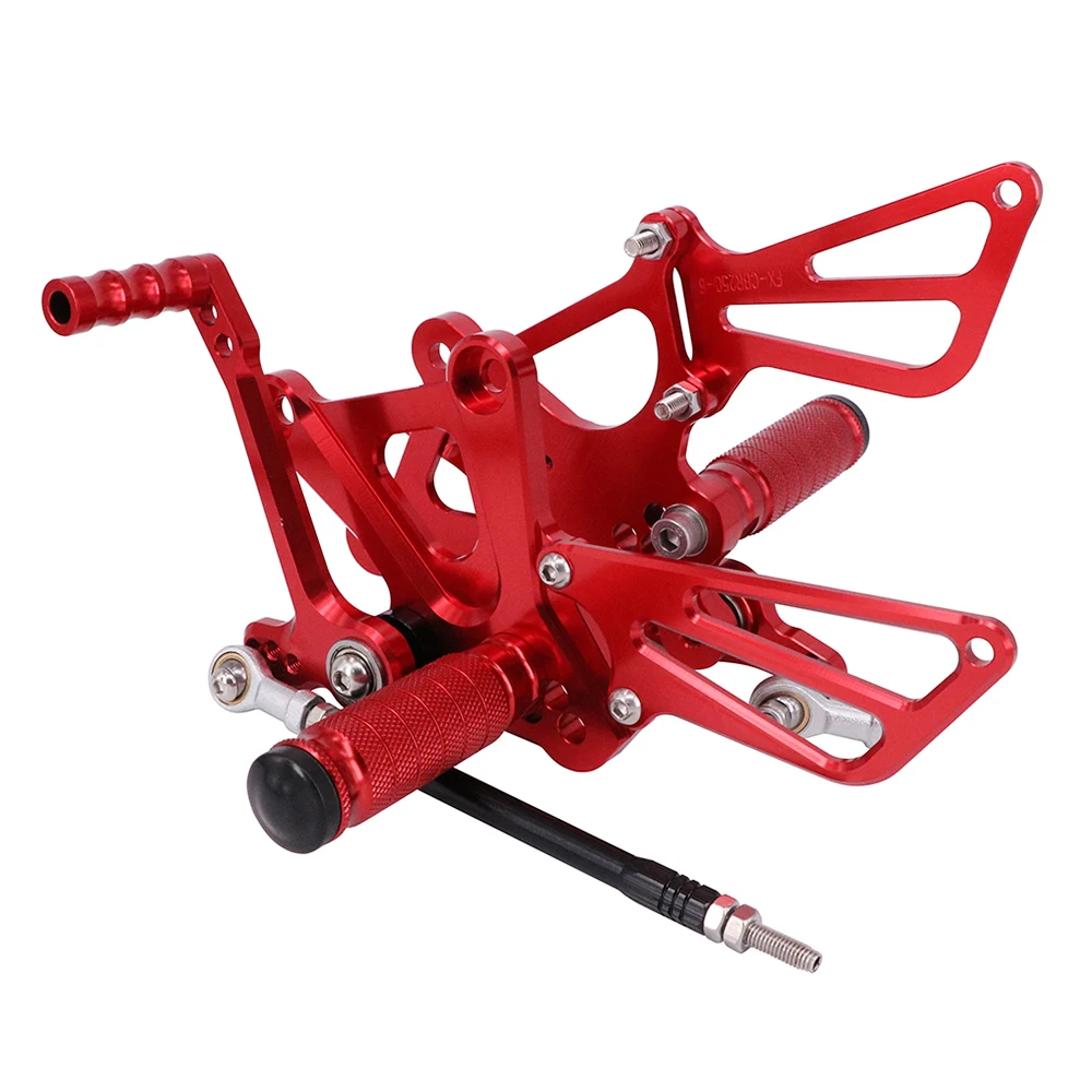 CNC мотоциклетные регулируемые штифты для заготовки педали для HONDA CBR250 CBR 250 2011 2012 2013, 11, 12, 13, 14, 15 лет - Цвет: Красный