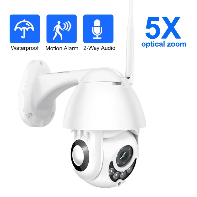1080P ip-камера Wifi PTZ 5X зум Автофокус 2,7-13,5 мм наружная беспроводная ИК CCTV камера видеонаблюдения iCsee APP