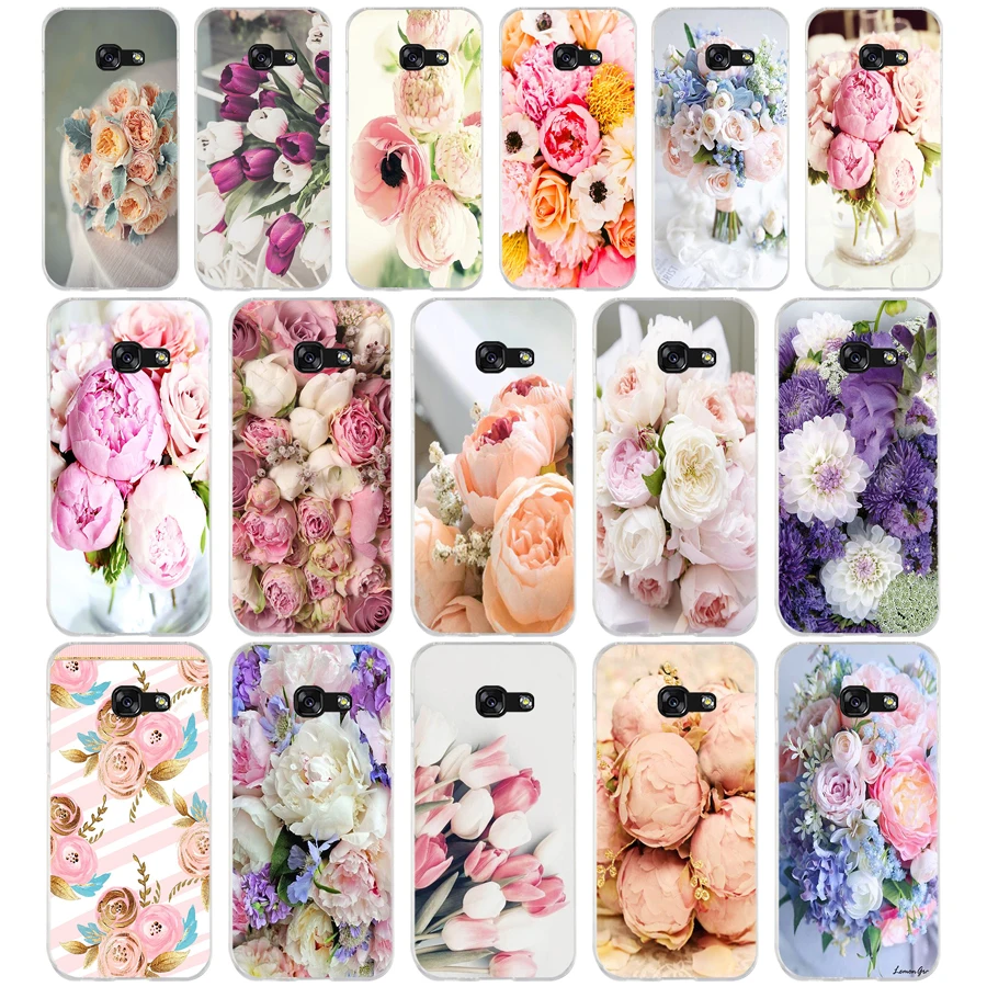 116FG Рисованные пионы изящный Цветок Мягкий Силиконовый ТПУ чехол для телефона