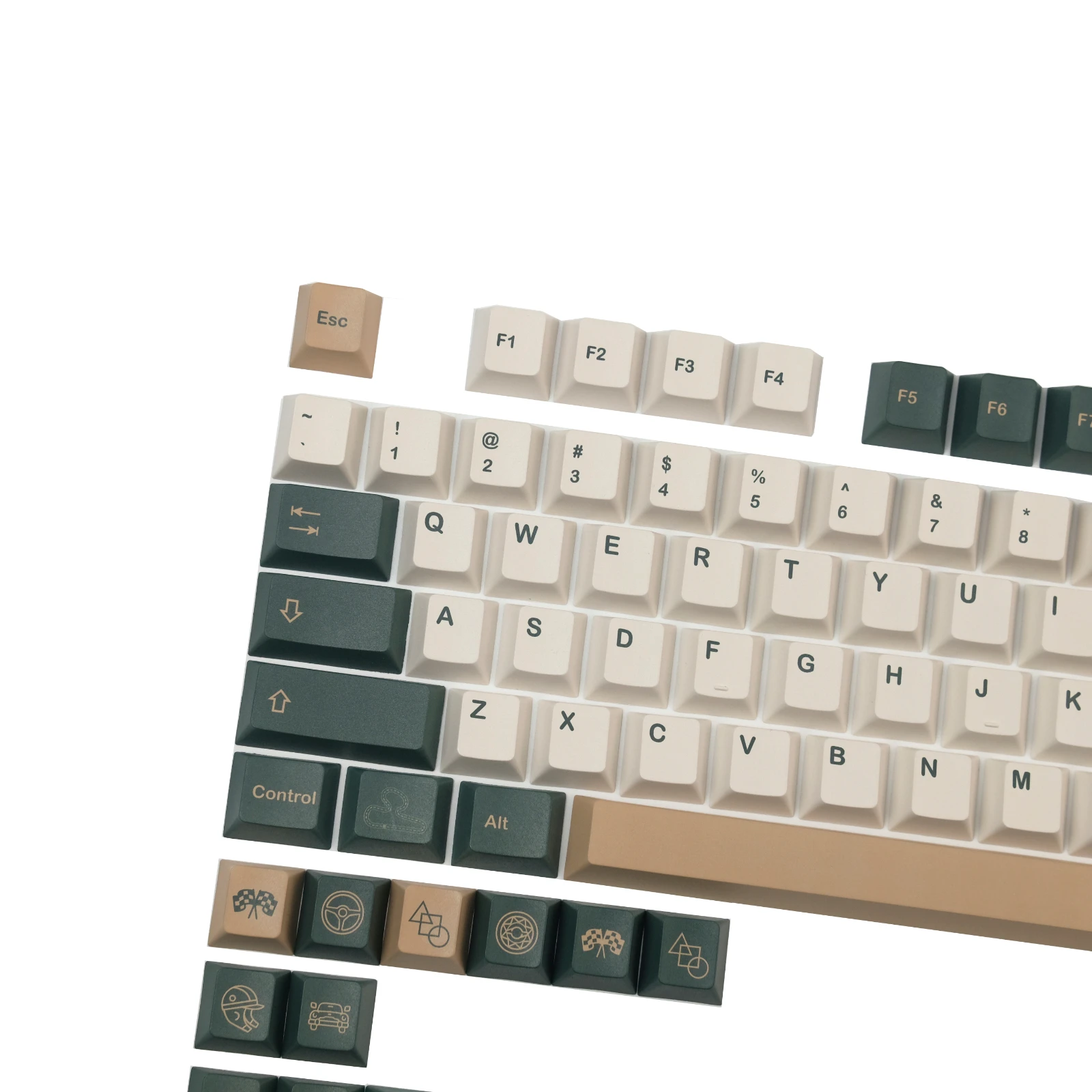 Chaves Conjunto Gmk British Racing Verde Keycaps Pbt Tintura Subbed Cereja Perfil Tampões Chaves com 2.25u 2.75u 3u 7u Barra de Espaço Iso Entrar 144 - Imagem 2