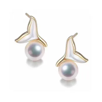 

925 Sterling Silver Plating Earrings Pearl Earrings Accessories Findings Earrings Jewelry Parts Fittings Mountings DIY Girl Gift