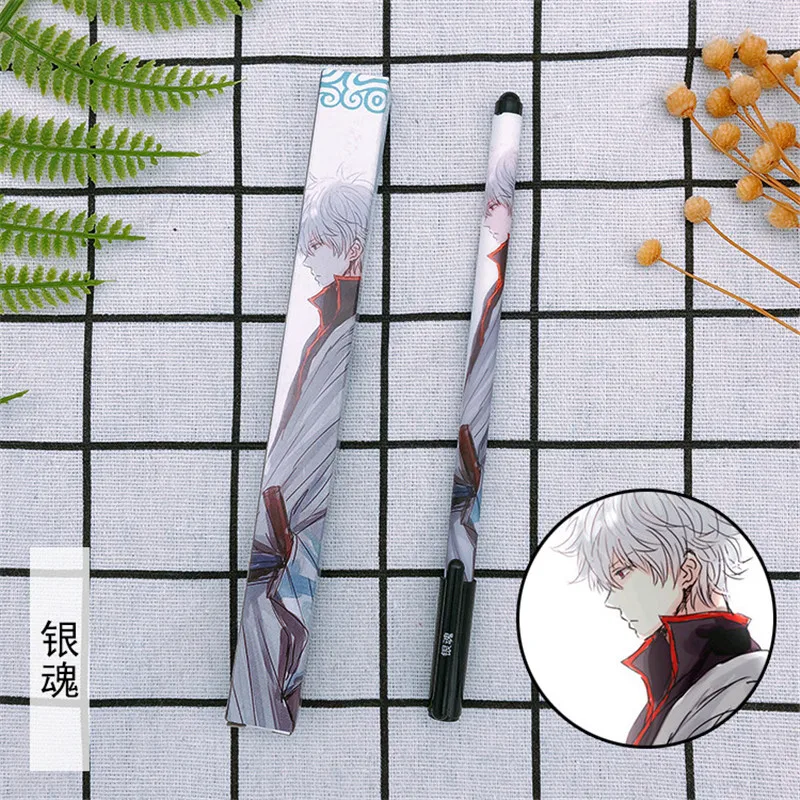 

Anime GINTAMA Gel Pen Ballpoint Pen 0.5 Black Refill Pens Cosplay Student Stationery Sign Pen School Office Writing Supplies