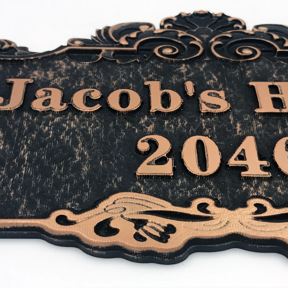 Название дома с номером дверная табличка на заказ для квартиры виллы номер