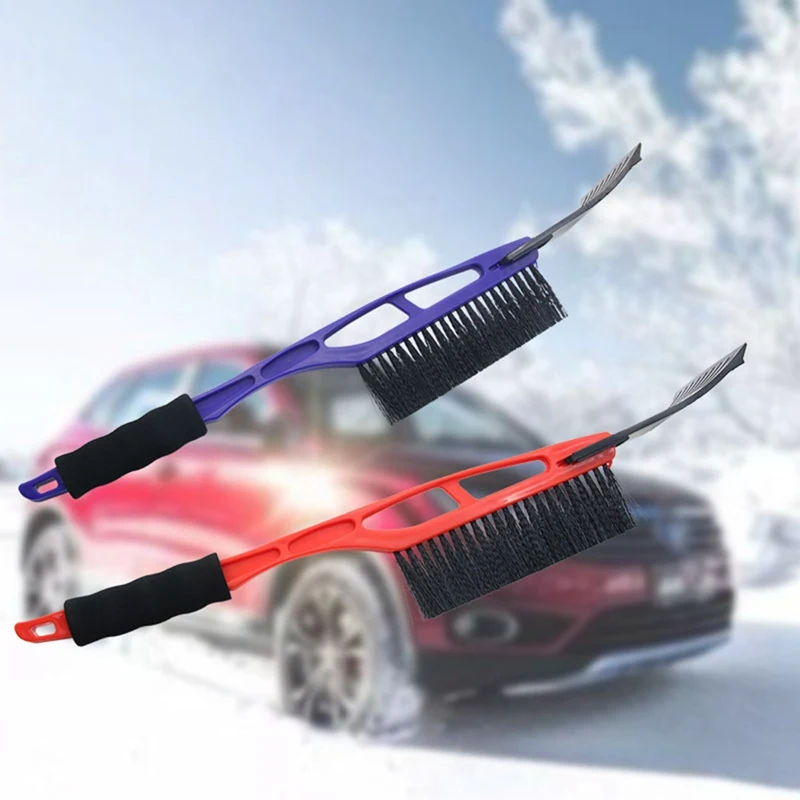 Автомобильный прочный Снежный скребок для льда 2in1щетка для снега Лопата для удаления зимних случайных цветов для удаления льда и снега аксессуары для автомобиля