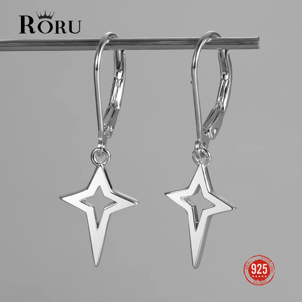

S925 Sterling Silver Earrings Hollow Star Sweet Earrings Fashion Temperament Exquisite Ear Jewelry for Women Gift
