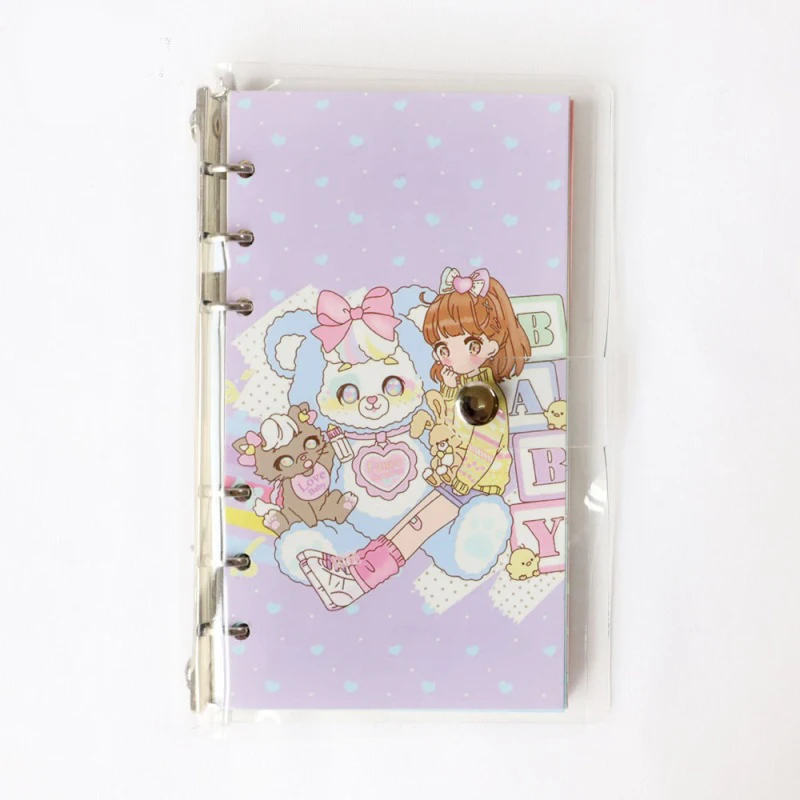 C Милый блокнот бумажный планировщик Bullet Journal Agenda школьный дневник записная книжка календарь путешественников ПВХ вкладыш мультфильм девушка блокнот - Цвет: C