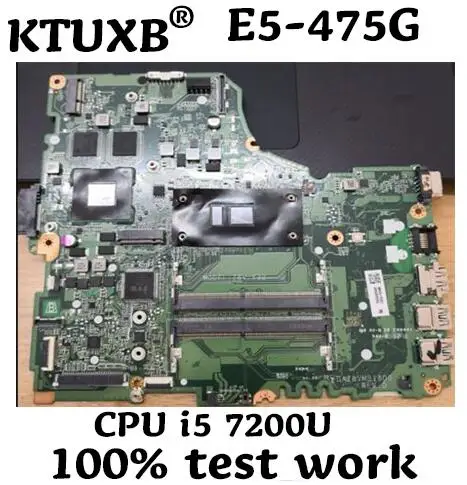 DAZ8VMB18D0 для ACER TM-P249 TX40-G1 E5-475G E5-475 E5-476 ноутбук материнская плата Процессор i5 7200U GT940M DDR4 тесты работы