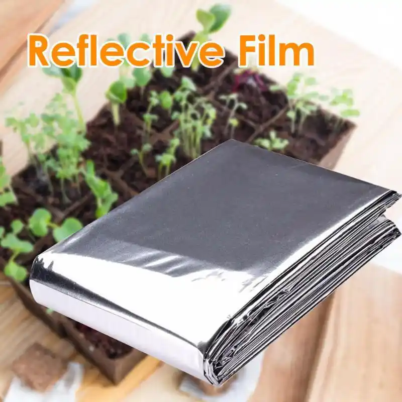 210 x 120cm Silver Plant Reflective Film Plant Grow Accessories Greenhouse Reflective Covering Sheets for Garden