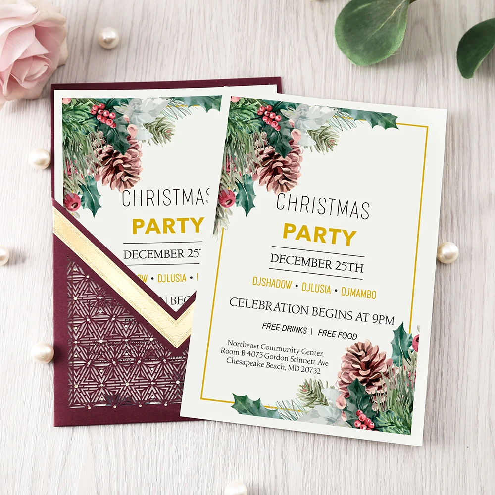 1 шт. приглашение на годовщину/вечерние ринку/свадьбу|Открытки и приглашения| |