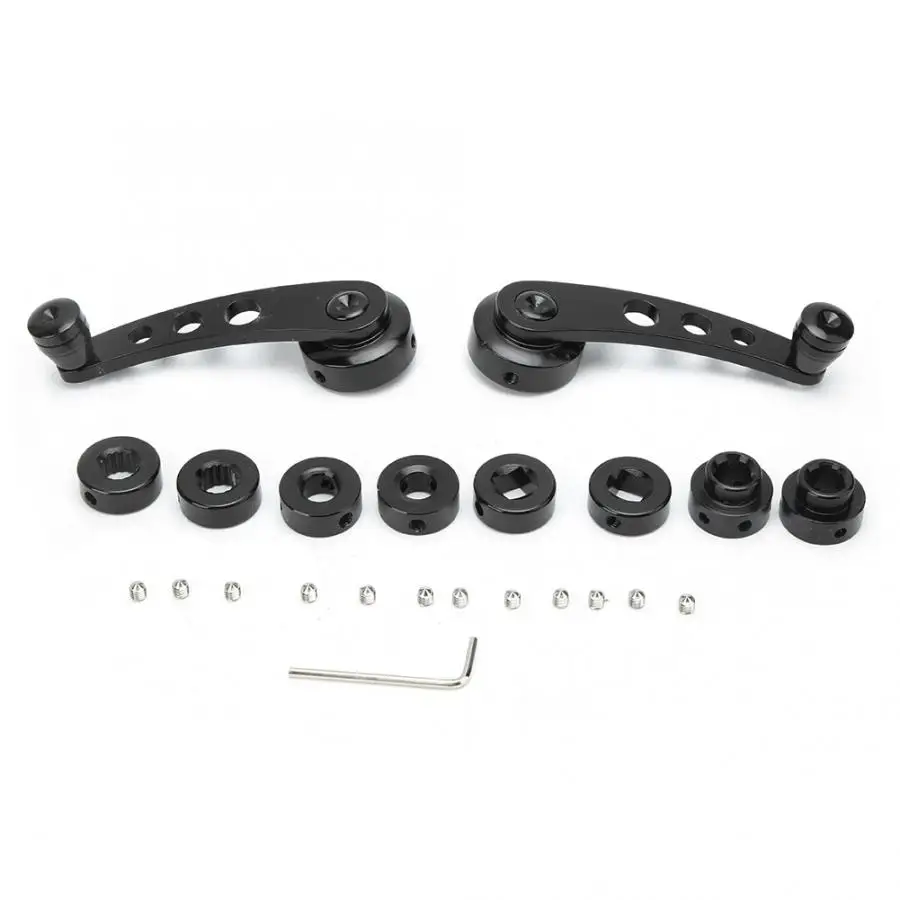 3in Черный ЧПУ Алюминиевый сплав Winder Crank ручка комплект подходит для Chevy Window Crank автомобильные аксессуары