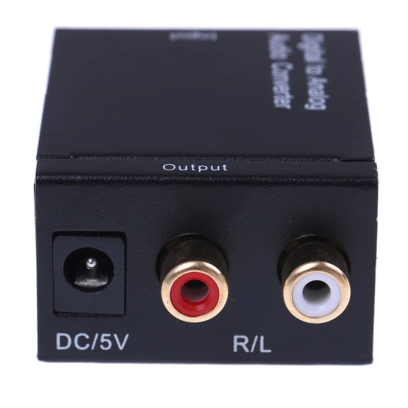 Optical Coaxial Toslink Digital To Analog Audio Converter Adapter RCA L/R Host + USB Power Supply Line + Optical Fiber Line