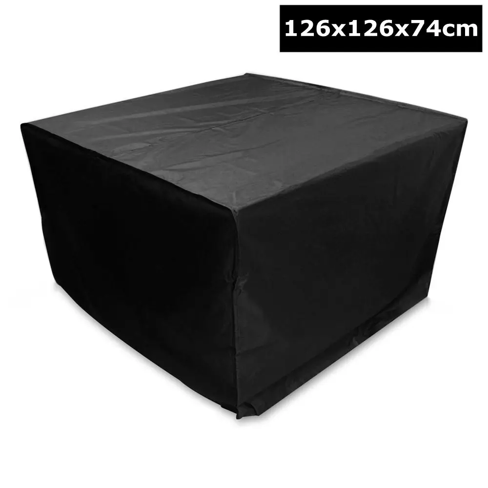 L(126x126x74cm) Водонепроницаемый Дождь Снег Открытый сад патио защитный чехол 210D Оксфорд мебель пылезащитный чехол для дивана ротанга стол куб стул - Цвет: L(126x126x74cm)