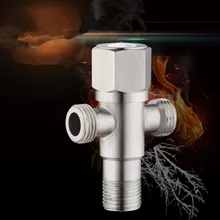 Угловой клапан из нержавеющей стали двойной воды экстрактор угловой клапан один в два водозапорный кран контроль воды сдвиг треугольный клапан