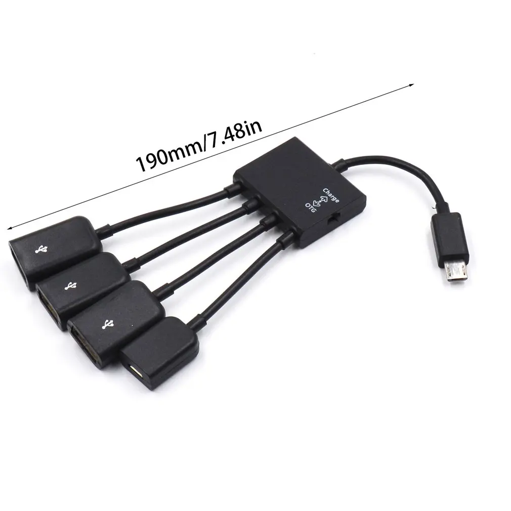vovotrade 4 In 1 Micro USB Power Charging Host OTG Hub Adapter Cable For most Android models Drop Shipping