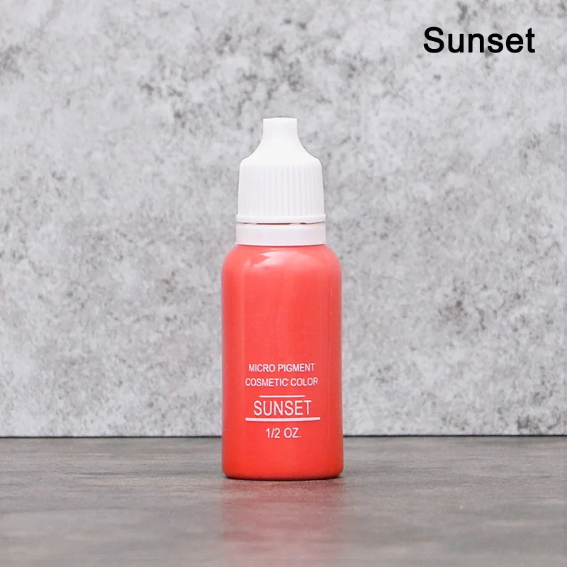 sunsetred Горячая 15 мл жидкий пигмент для полупостоянных губ бровей подводка для глаз CNT 66 - Цвет: sunsetred