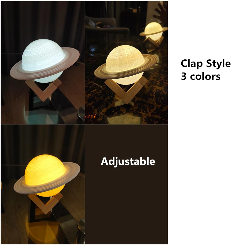 New Original Planet Lamp Saturn Light Bedroom Bedside Lamp Night Light USB Rechargeable Touch Style New Strange Lamp