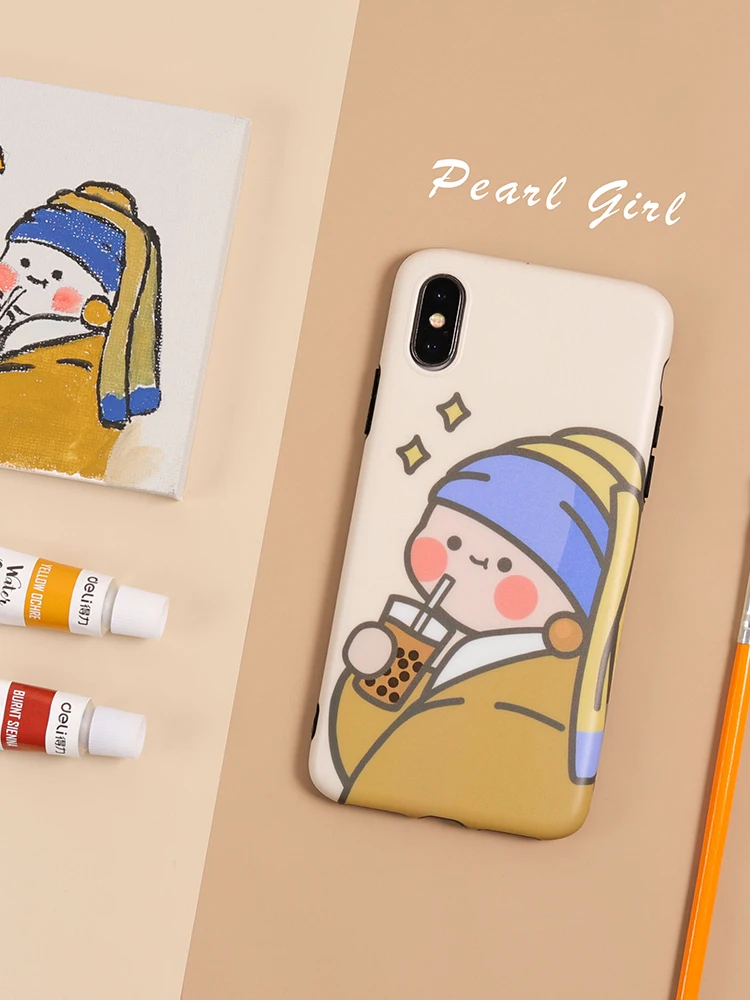 Милый чехол для девочки с молочным чаем для iphone 11 pro max, мягкий чехол для iphone xs max xr xs x для 7 8 plus