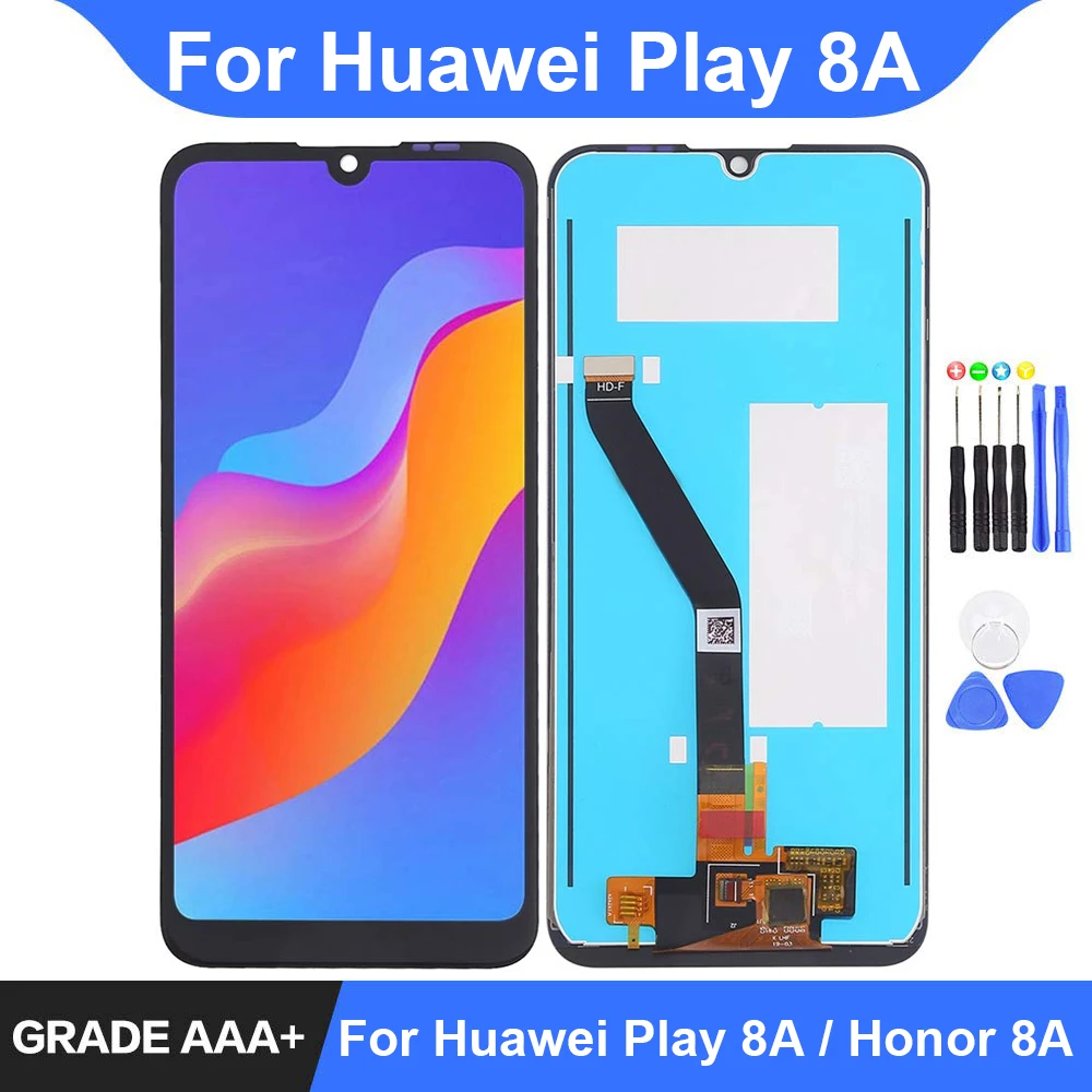 ЖК-дисплей для Huawei Honor Play 8A дигитайзер сенсорного экрана с рамкой в сборе запасные