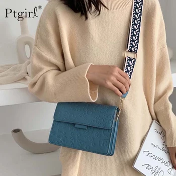 

Ins Style Hot Popular Shoulder Bag New Summer Messenger Crossbody Hand Bags Ptgirl Small Mini PU Korean Fashion Square Bag