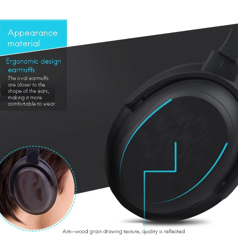 ANC Active Noise Canceling Headset Bluetooth Headset HiFi Sound Quality Stereo Wireless Sports Business Headset