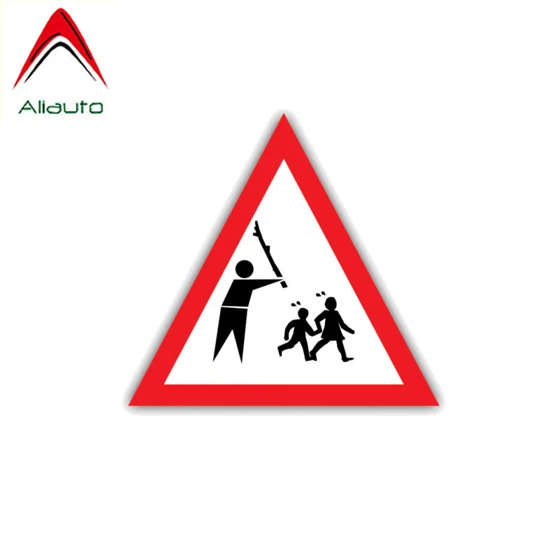 Aliauto Funny Car Sticker Warning Wicked Owner Hitting Children Accessories Decal for Mercedes Honda Toyota Volkswagen 11cm*10cm |