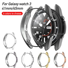 Ultra-fina capa protetora para samsung galaxy watch 3 45mm 41mm watch3 45mm caso smartwatch silicone macio pára coque