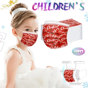 

Mondkapjes 10/20/30/40/50pcs Disposable Face Mask Children Christmas Mask Printed Disposable Masks Desechable Mascarillas