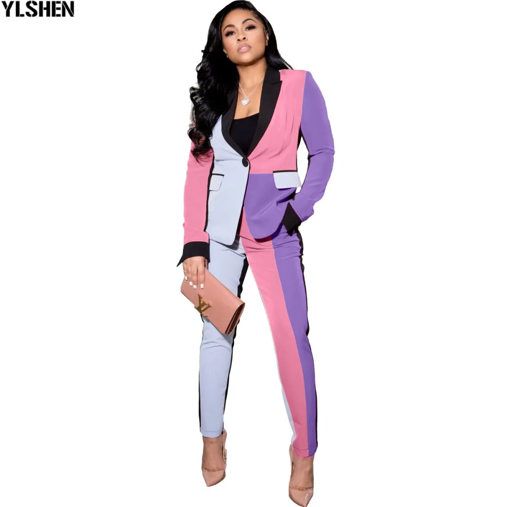 African Women Sets Print Long Sleeve Blazer Jacket Pants Suits Office Lady Elegant 2 Piece Set Business Outfits Africa Clothing 20