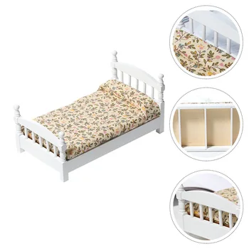 

1Pc Mini House Bed Mini Single Bed Mini House Furniture Mini Furniture Mini House Supplies For Decor Children Kids