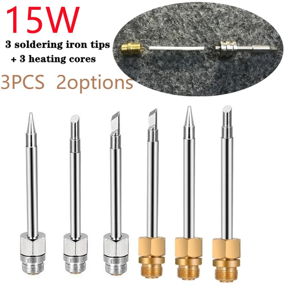 

3pcs 15w 2in 510 Interface Soldering Iron Tip Mini Portable USB Soldering Iron Tip Welding Rework Accessories Tip For Soldering