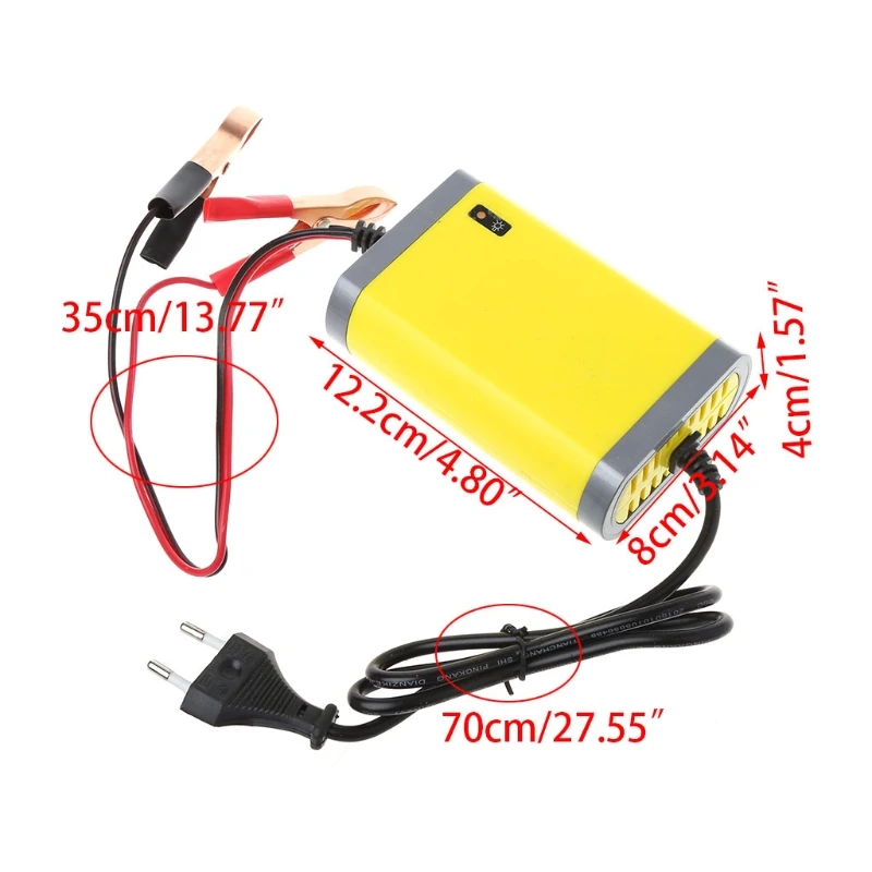 12V 2A Автомобиль Мотоцикл Смарт автоматический Батарея Зарядное устройство сопровождающий при непрерывной зарядке малым током светодиодный индикатор EU/US вилка U1JF