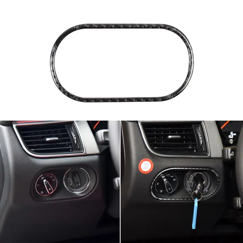Для Porsche Macan- углеродное волокно автомобильный головной светильник лампа кнопка включения крышка отделка наклейка
