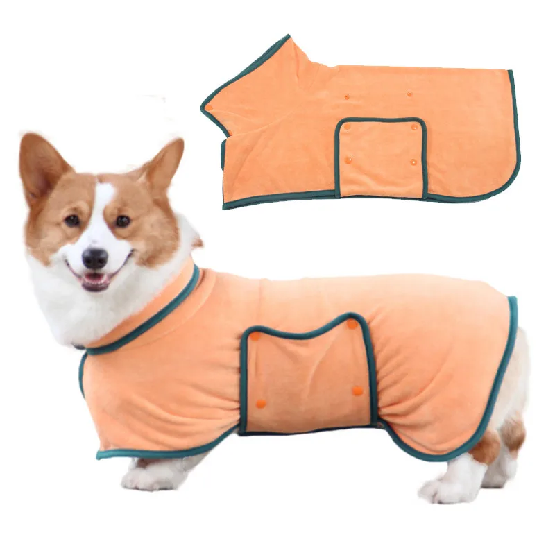 Albornoz Absorbente Para Perros - Toalla De Baño De Secado Rápido, Terciopelo Coral, Varios Tamaños