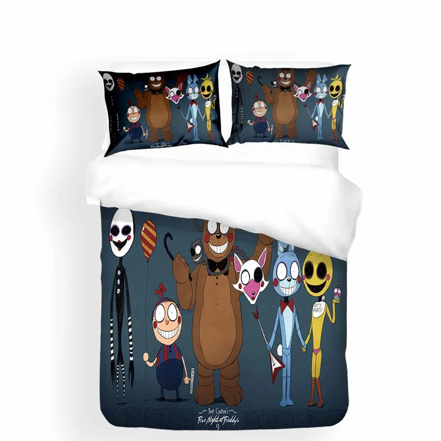 HELENGILI 3D комплект постельного белья Five Nights at Freddy's с принтом пододеяльник набор постельного белья с наволочкой набор домашнего текстиля# WYHG34