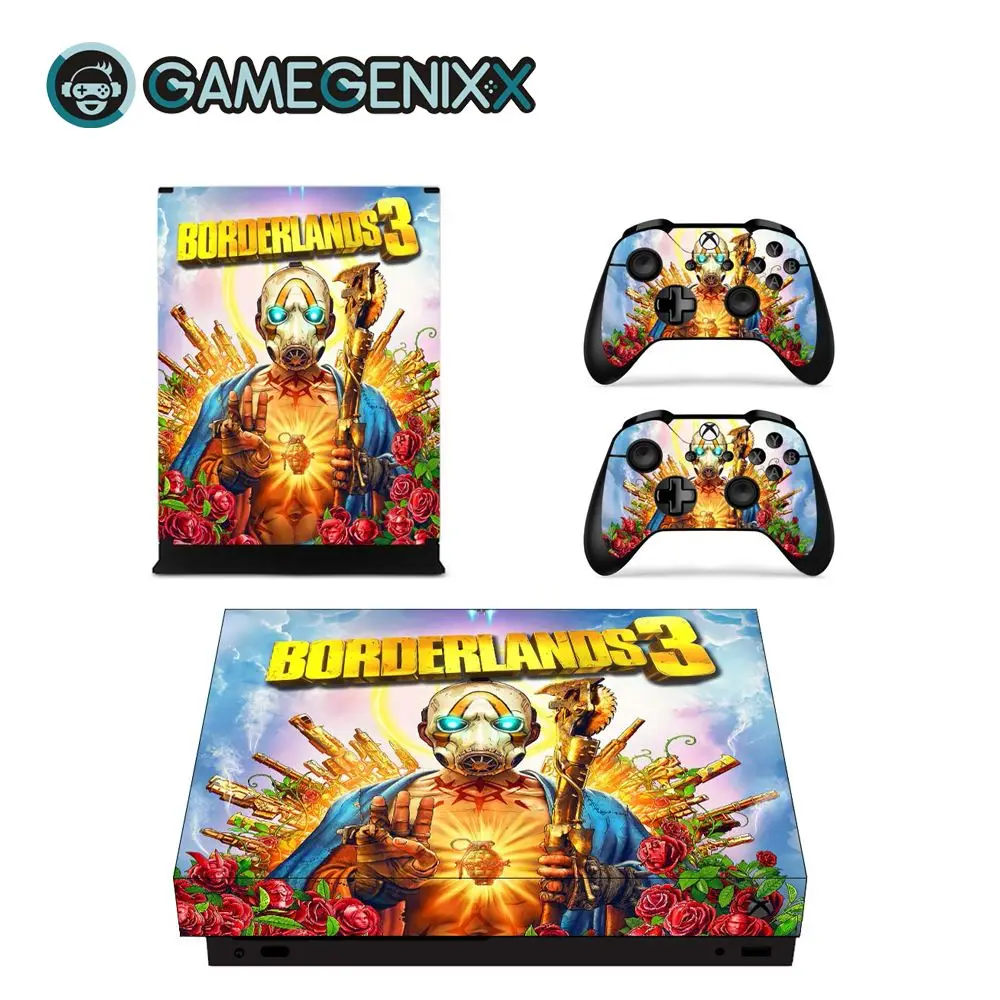 GAMEGENIXX кожи стикер Защитная Наклейка Обложка полный набор для Xbox One X консоли и 2 контроллеров-borderland 3