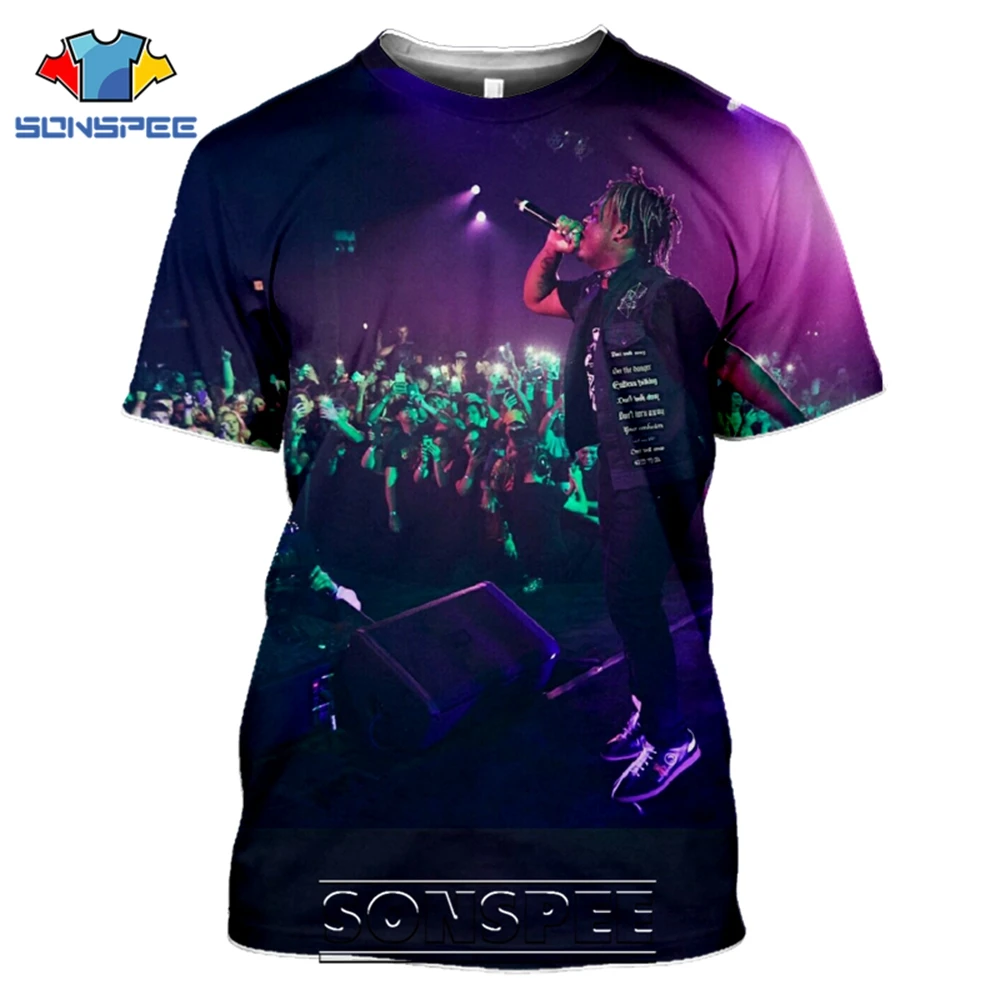 SONSPEE T-shirts Juice Wrld 3D Print Men Women Hip Hop Singer Short Sleeve Streetwear Rap Respect Casual Tees Tops Shirt (14)