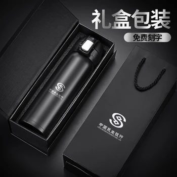 

Thermo Mug Stainless Steel Thermal Bottle Simple Portable Creative Luxry Bottle Water Cup Thermos Fashion Travel Pot 500ml FF70P