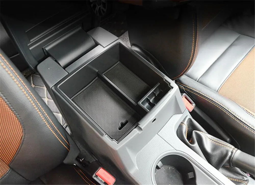 Автомобильная Центральная консоль подлокотник ящик для хранения для FORD RANGER 2011- аксессуары для интерьера укладка Tidying авто аксессуары