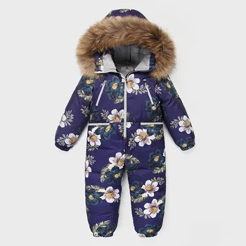 

Kids Winter Rompers Snowsuit Boy Girl Down Clothing Children Down Jacket Baby Outdoor Clothes Infant Thicken Warm Jumpsuit