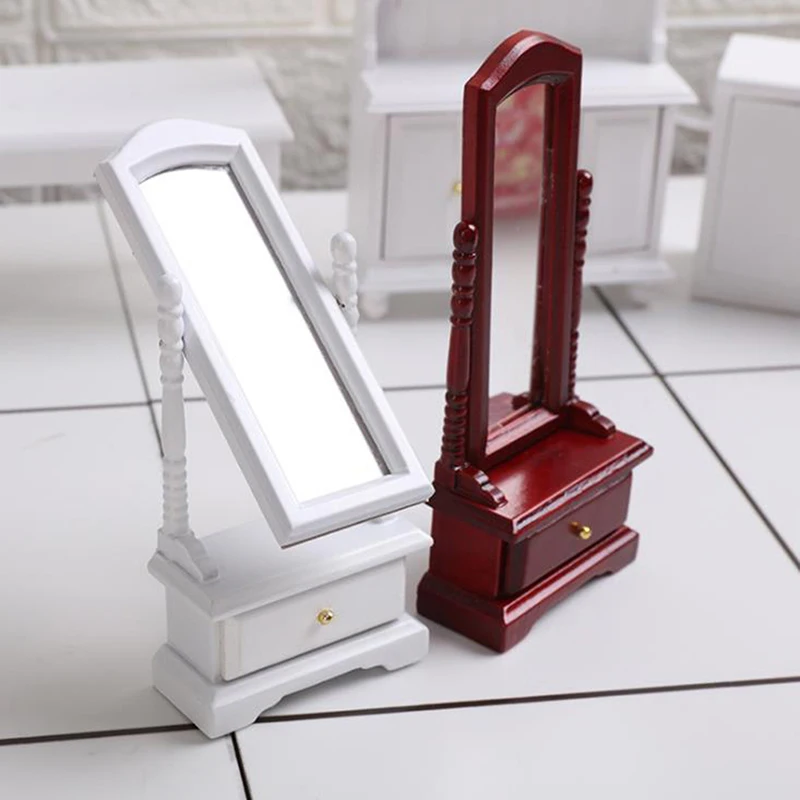 Toy Dollhouse-Accessories Dressing-Mirror-Model Room-Furniture Mini Kids with for 1:12