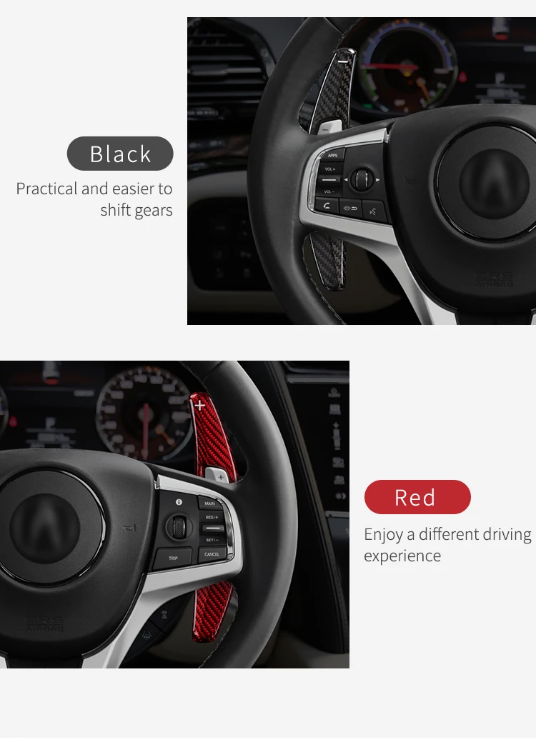 T-carbon Carbon Fiber Steering Wheel Paddle Shifter Extension For Honda Spirior Acura RDX Car Gear Accessories