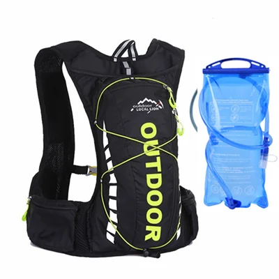 with water bag Мужские Женские сумки для горного велосипеда, водонепроницаемые Рюкзаки для велосипеда, спортивный рюкзак из полиэстера для велоспорта, пешего туризма, кемпинга, гидратации, велосипедный рюкзак - Цвет: with water bag