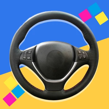 

Auto Braid On The Steering Wheel Cover for BMW X5 E70 2006-2013 X6 E71 2008-2014 E72 (ActiveHybrid X6) 2009-2010 DIY Car Covers