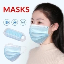 

disposable face mask 3 Layer Filter Non-woven Personal Protection Anti Bacterial Dust Mask Facial Disposable Mouth Face Masks