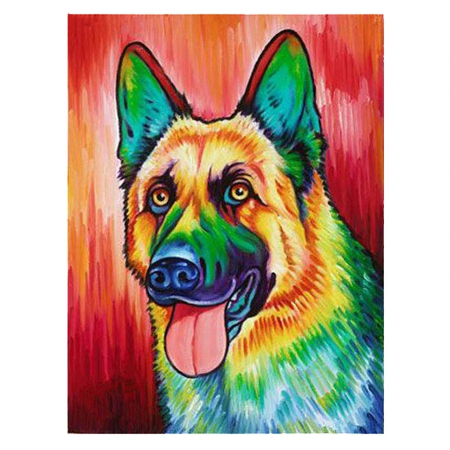 DIY,Diamond Painting,German Shepherd,Decoration,Full,Drill,Square,Mosaic ,Beaded Embroidery,animal,pet,3d Picture,Complete Kit_副本