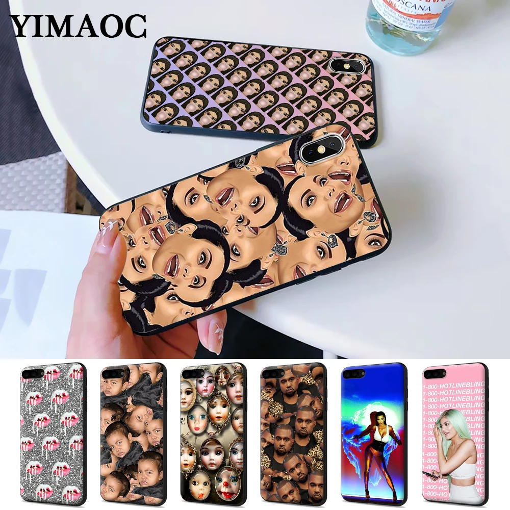 

kanye west kim kardashian kimoji Silicone Case for iPhone 5 5S 6 6S Plus 7 8 X XS Max XR