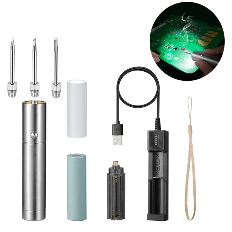 Паяльник с двумя новейшими методами питания USB-разъем Беспроводная зарядка